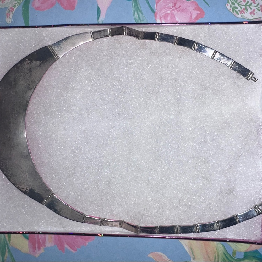 Vintage Pink Opal & Silver Necklace - Picture 7 of 7